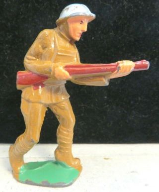 Vintage Manoil Lead Toy Soldier With Gun Charging M - 063