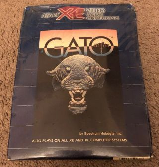 Gato - Atari Xe Xl Video Game Cartridge Spectrum Holobyte - - 1987