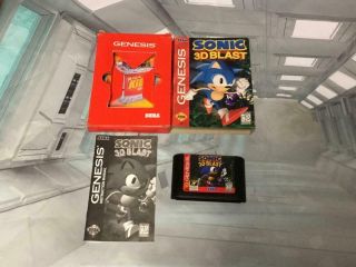 Sega Genesis Sonic 3d Blast Game Complete Authentic Vintage