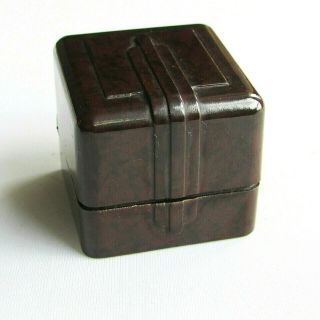 Vintage Art Deco Early Plastic Bakelite Ring Box - Perfect For A Gift Or Present