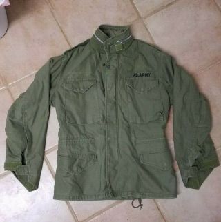 Vintage Us Army Military M65 Coat Mens Field Jacket Short Small 8405 782 2942