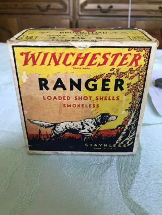 Winchester Ranger 12 Gauge Empty Shotgun Shell Box Box