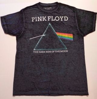 Pink Floyd T - Shirt Size L Dark Side Of The Moon Vintage Mesh Authentic Blue Band