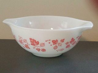 Vintage Pyrex Pink And White Gooseberry 443 Cinderella Mixing Bowl 2 1/2 Quart