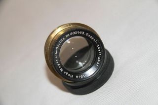 Doppel - Anastigmat Brass Photo Lens 6,  9/180 Mm - By Hugo Meyer.