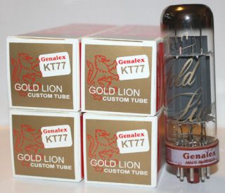 Matched Quad Genalex Gold Lion Kt77 Tubes,  Reissue,  Brand
