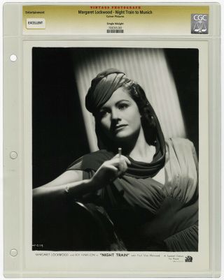 Vintage 1940 Cgc Graded Hollywood Regency Glamour Photograph Margaret Lockwood