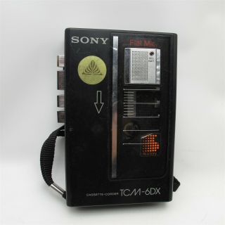 Vtg Sony Tcm - 6dx Walkman (needs Belts Replaced)