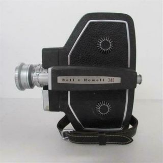 Vintage 16mm Movie Camera Bell & Howell Model 240 Parts/repair/display