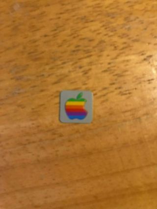 Apple Macintosh 1984 M0001 Rainbow Apple Metal Emblem Logo 128k 512k