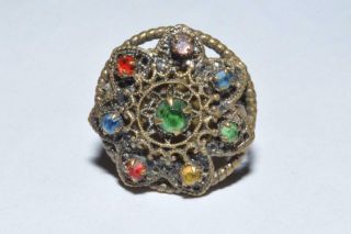 Lovely And Unusual Vintage Art Deco Filigree Ring