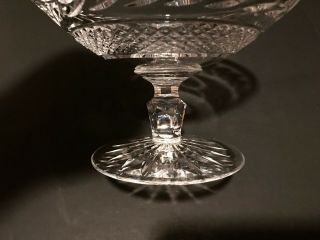 VINTAGE SIGNED WATERFORD GLANDORE PATTERN CRYSTAL CUT GLASS SHORT COMPOTE IRISH 3