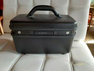 Vtg Samsonite Silhouette Black Cosmetic Makeuphard Train Case Luggage,  1 Key