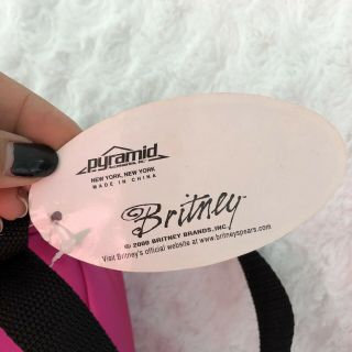 Britney Spears Hot Pink Bag / Pouch / Purse / CD Case Vtg Collectible 4