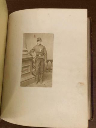 York City Handwritten Memory Album 1860s Civil War Soldiers Photos Drawing 7