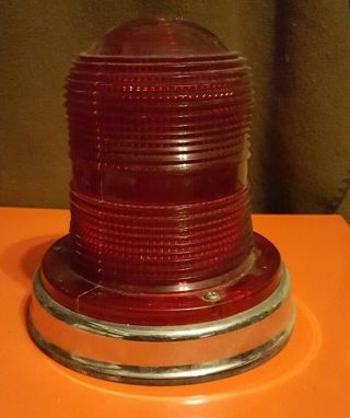 Vintage Police Or Ambulance Red Dome/light Assembly