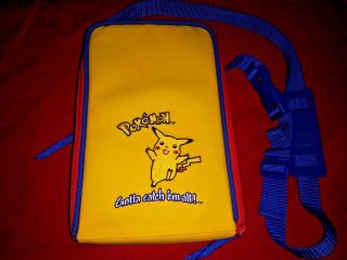 Vintage Nintendo Gameboy Pocket Pokemon Carrying Bag Yellow Pikachu Case