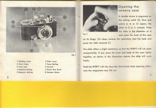 vintage instruction booklet RoBoT Robot film camera,  English version 2