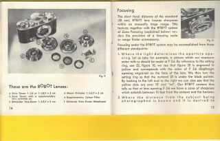 vintage instruction booklet RoBoT Robot film camera,  English version 3
