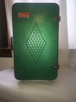 Great Vintage Coleman Upright Fridge Cooler And Water Dispenser: 1960s Diamond
