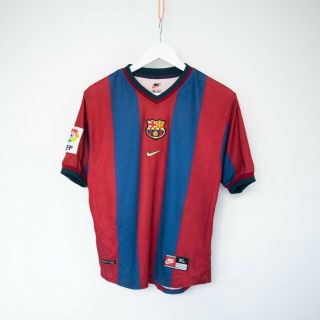 Barcelona Nike Home 1998/1999 Vintage Retro Football Shirt