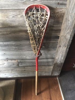 Vintage Wooden Lacrosse Stick