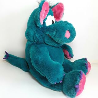 Polar Puff Dragon plush soft toy Hand puppet 24k Mighty Star Vintage 1995 1990s 2