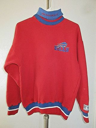 Vintage 1990s Buffalo Bills Turtleneck Sweatshirt - Ladies Large