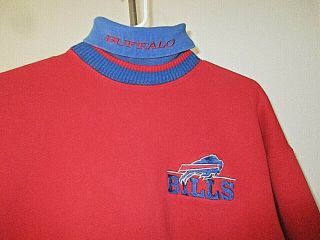Vintage 1990s Buffalo Bills Turtleneck Sweatshirt - Ladies Large 2