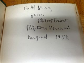 COMPLETE POEMS OF ROBERT FROST 1949 - SIGNED 8