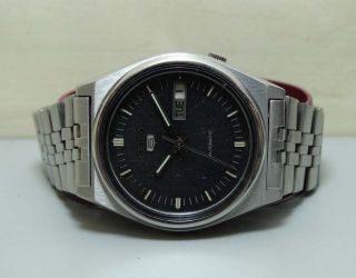 Vintage Seiko Automatic Day Date Mens Stainless Steel Wrist Watch Old E328