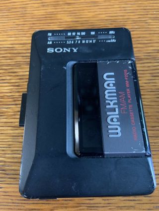 Vintage Sony Wm - F2015 Stereo Am\fm Cassette Walkman Not Parts/repair