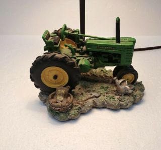 Authentic VINTAGE 1999 John Deere Tractor Farming Lamp w Shade Cost $85 2