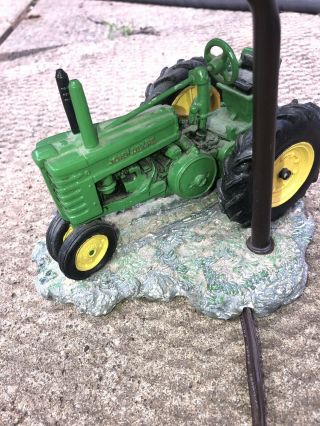 Authentic VINTAGE 1999 John Deere Tractor Farming Lamp w Shade Cost $85 4