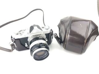Nikon Nikomat Ft 35mm Film Camera W/ Nikkor - S 50mm F/1.  4 Lens Vintage