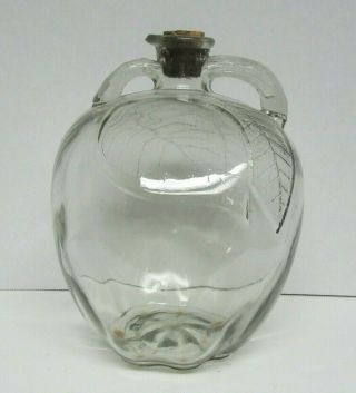 Vintage Apple Cider Vinegar Gallon Size Glass Bottle/ Jug 10 " Vguc