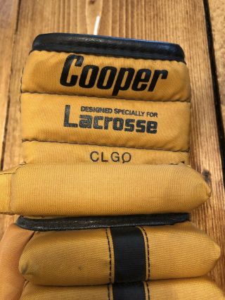 Vintage Cooper Lacrosse Gloves Armadillo Thumb CLGQ 3