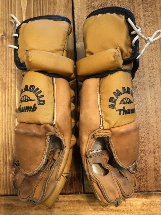 Vintage Cooper Lacrosse Gloves Armadillo Thumb CLGQ 4