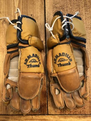 Vintage Cooper Lacrosse Gloves Armadillo Thumb CLGQ 5