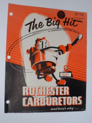 Vintage 1954 Rochester Carburetor Dealer Adverting Brochure 5 Ways Better