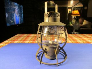 Vintage Dietz No.  39 Steel Clad City Of York Lantern With Vulcan Globe