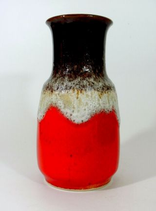 Bay Fat Lava Ceramic Vase German Art Pottery Modernist 1960/70s Vintage Retro