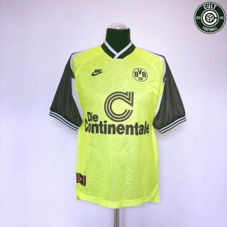 Borussia Dortmund Vintage Nike Home Football Shirt Jersey 1995/96 (m) Sammer Era