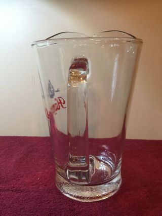 Vintage Hamm ' s Beer Heavy Clear Glass Beer Pitcher 3