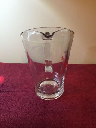 Vintage Hamm ' s Beer Heavy Clear Glass Beer Pitcher 5