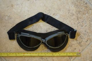 Vintage Stad Goggles 1966 Military Aviation Motorcycle