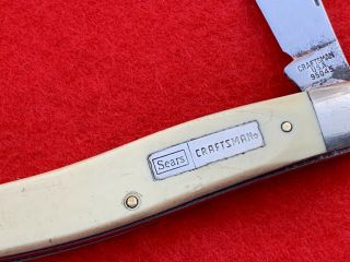 VINTAGE SEARS CRAFTSMAN 4” STOCKMAN KNIFE BY SCHRADE CUTLERY 2