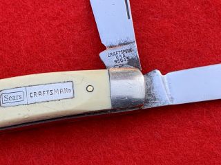VINTAGE SEARS CRAFTSMAN 4” STOCKMAN KNIFE BY SCHRADE CUTLERY 3