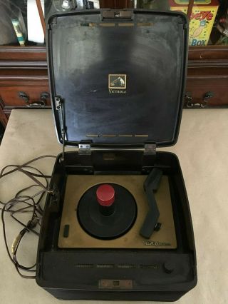 Vintage Rca Victor Victrola " Bakelite " Phonograph / Record Player Model 45 - Ey - 3