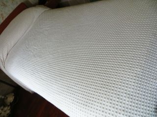 Vintage Morgan Jones White Cotton Popcorn Chenille Bedspread 92 X104 "
